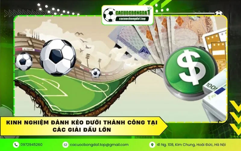 Kinh nghiệm đánh kèo dưới thành công tại các giải đấu lớn