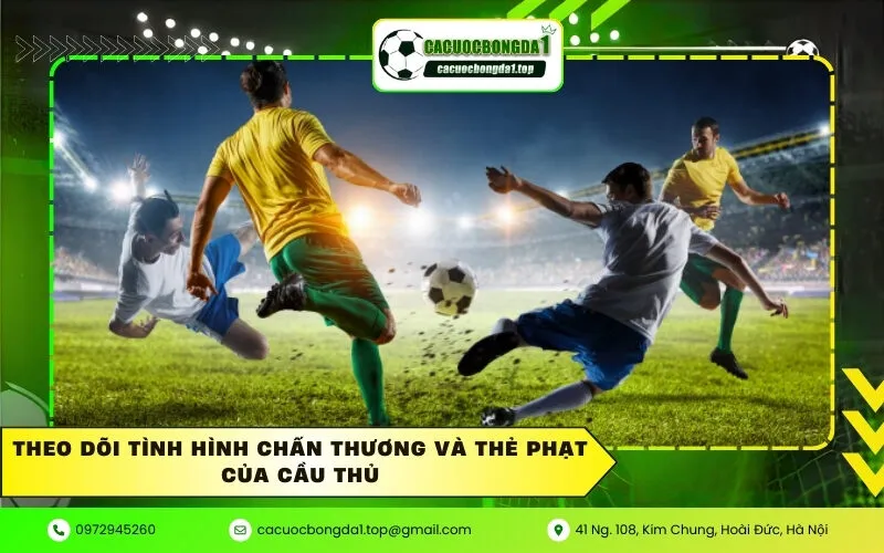 Theo dõi tình hình chấn thương và thẻ phạt của cầu thủ