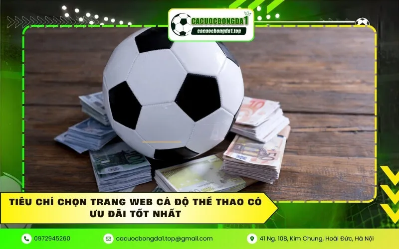 Tiêu chí chọn trang web cá độ thể thao có ưu đãi tốt nhất