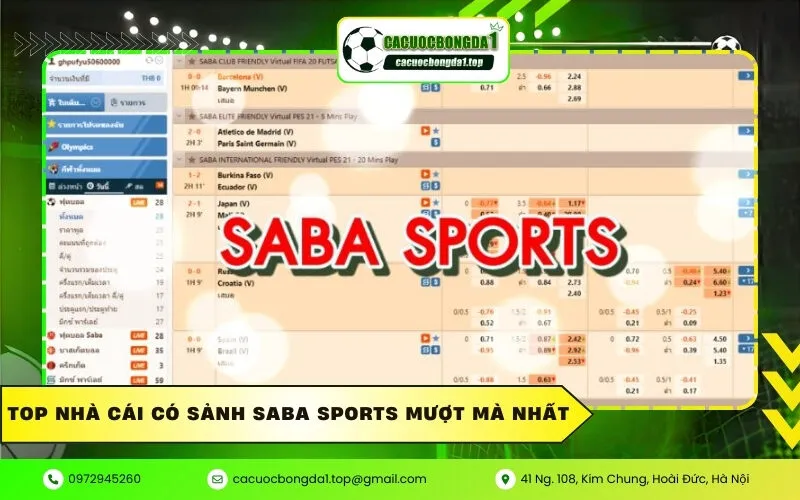 Top nhà cái có sảnh Saba Sports mượt mà nhất